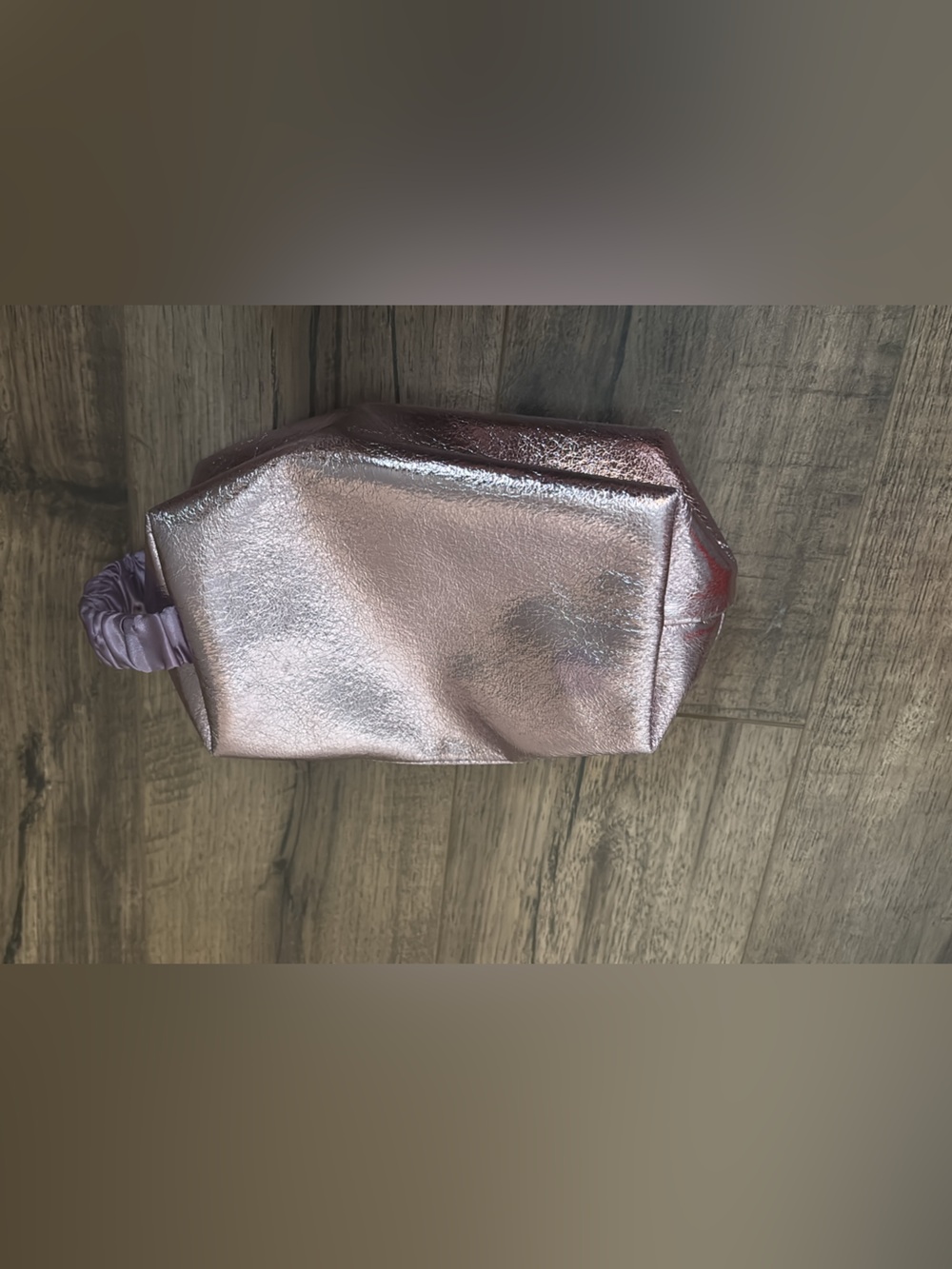 Ulta Beauty Metallic Rose Gold Makeup Bag
